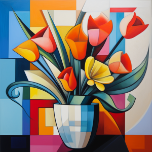 Cubist flower - CUB 001