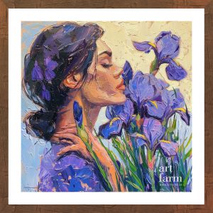 The woman and the iris flower - IRI 001