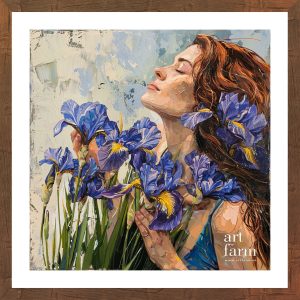 The woman and the iris flower - IRI 002