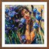 The woman and the iris flower - IRI 004