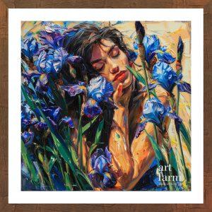 The woman and the iris flower - IRI 004