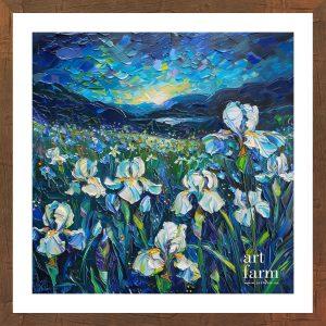 The woman and the iris flower - IRI 005