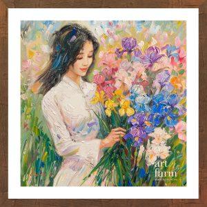 The woman and the iris flower - IRI 006