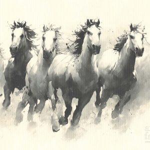 Ngựa - Ink-wash-INK-01