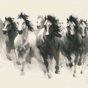 Ngựa - Ink-wash-INK-02