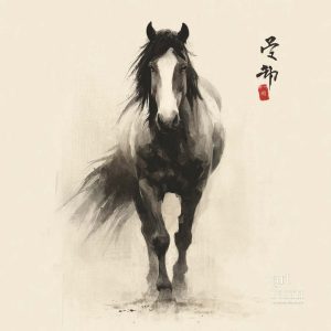 Ngựa - Ink-wash-INK-07