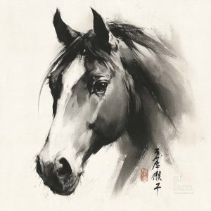 Ngựa - Ink-wash-INK-10